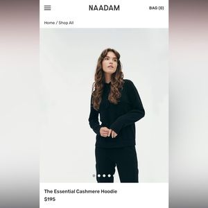 NAADAM’s The Essential Cashmere Hoodie (size M, black)